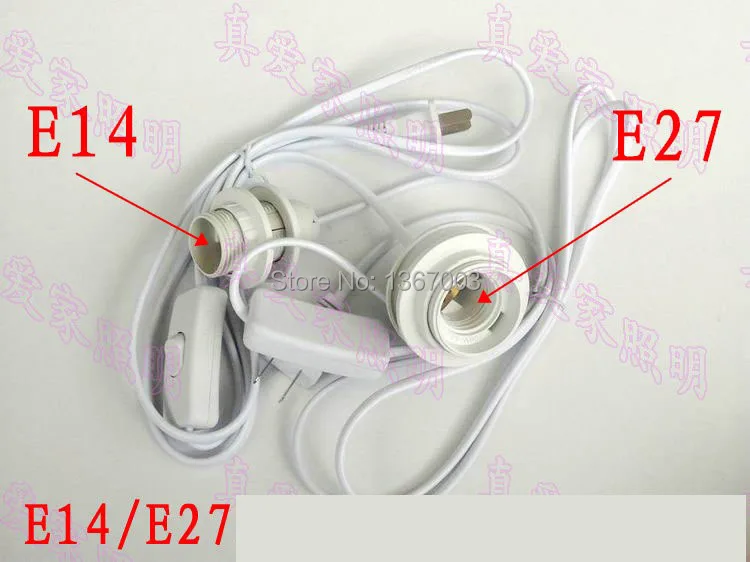 

E27 E14 LED Light Lamp Bulb Base Socket Holder to AC Wall Outlet Plug Adapter On/Off Switch Power Cord AC110-220V