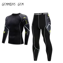 Mens Sport Running Set Compression T-Shirt + Pants Skin-Tight Long Sleeves Fitness Rashguard MMA Training Clothes Gym Yoga Suits Mens Sport Running Set Compression T-Shirt + Pants Skin-Tight Long Sleeves Fitness Rashguard MMA Training Clothes Gym Yoga Suits