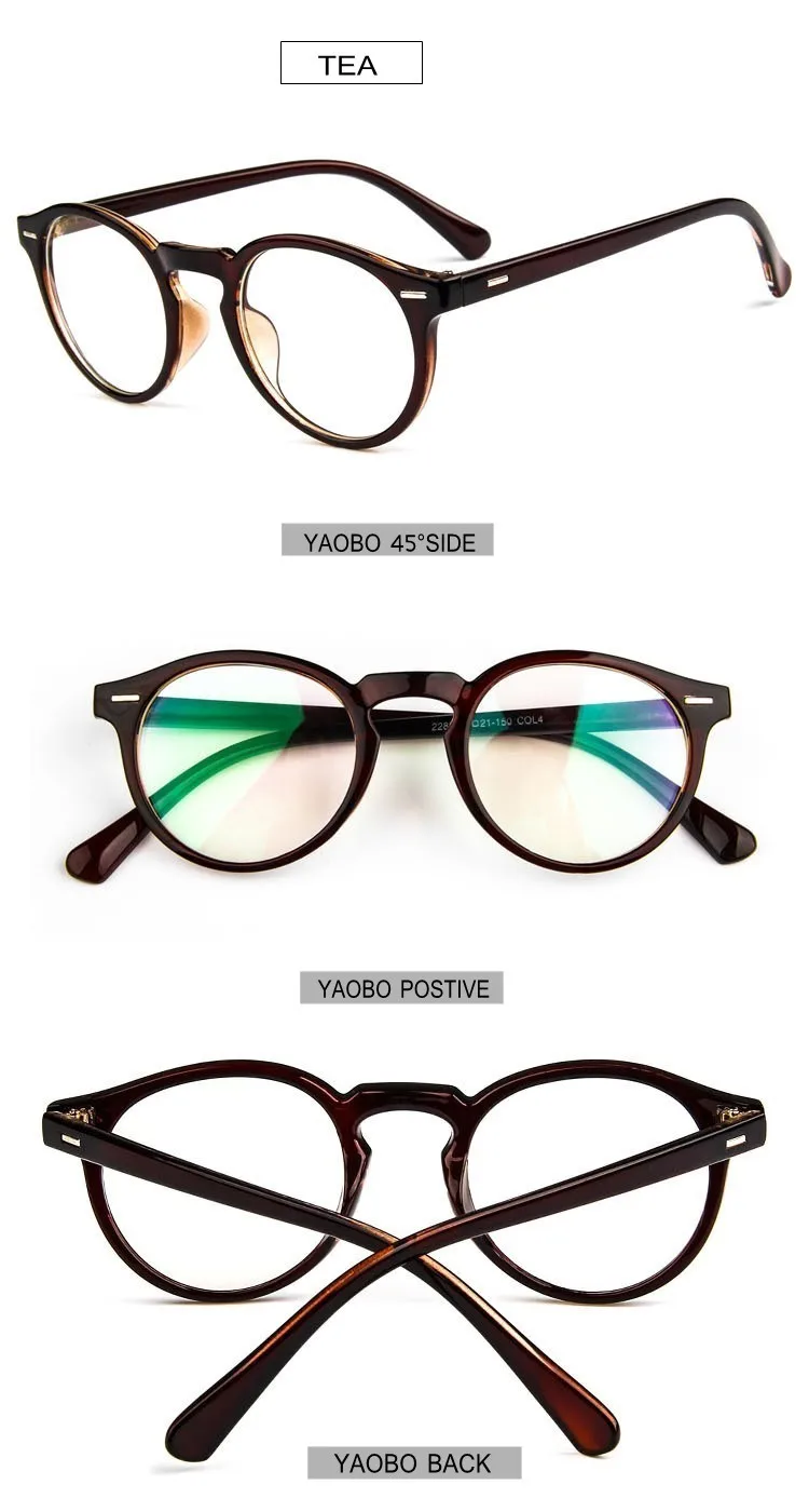 Очки Классические женские круглые оправы для очков брендовые дизайнерские модные мужские украшения для ногтей оптические очки поддельные очки