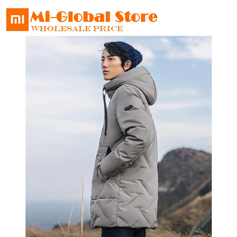 

Original Xiaomi 90 point Seamless three-dimensional stuffed down jacket 90% White duck down Medium and long hooded design warm