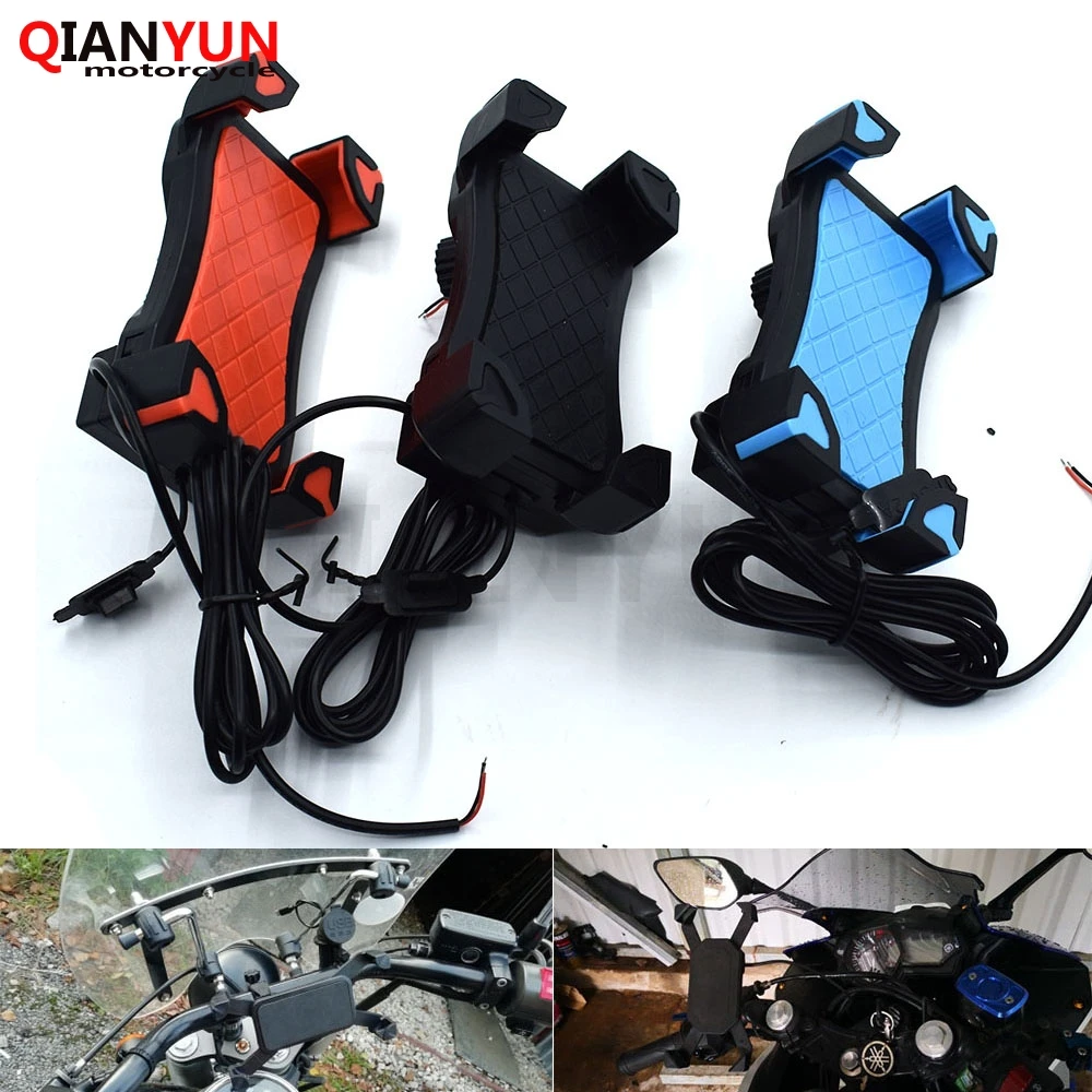 

Universal Motorcycle Phone Holder Mobile Stand For Moto Support USB Charger Holder for Suzuki GSXR K1 K2 K3 K4 K5 K6 K7 K8 K9