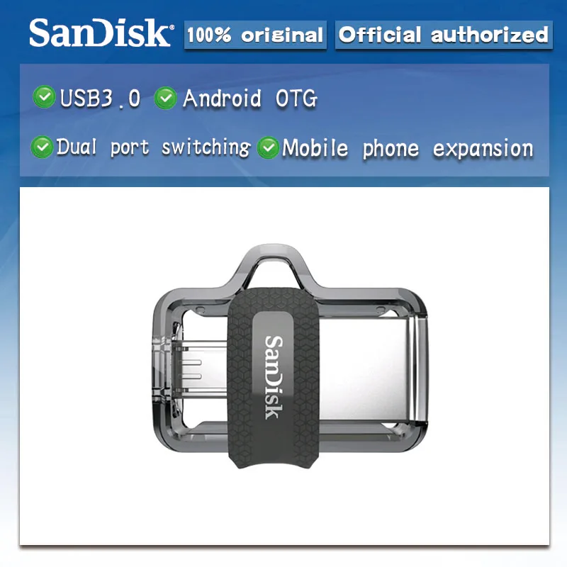 

Sandisk 128GB SDDD3 Extreme USB3.0 Dual OTG USB Flash Drive High Speed 150M/S PenDrive 32GB 16GB Pen Drive 64GB Memory Stick