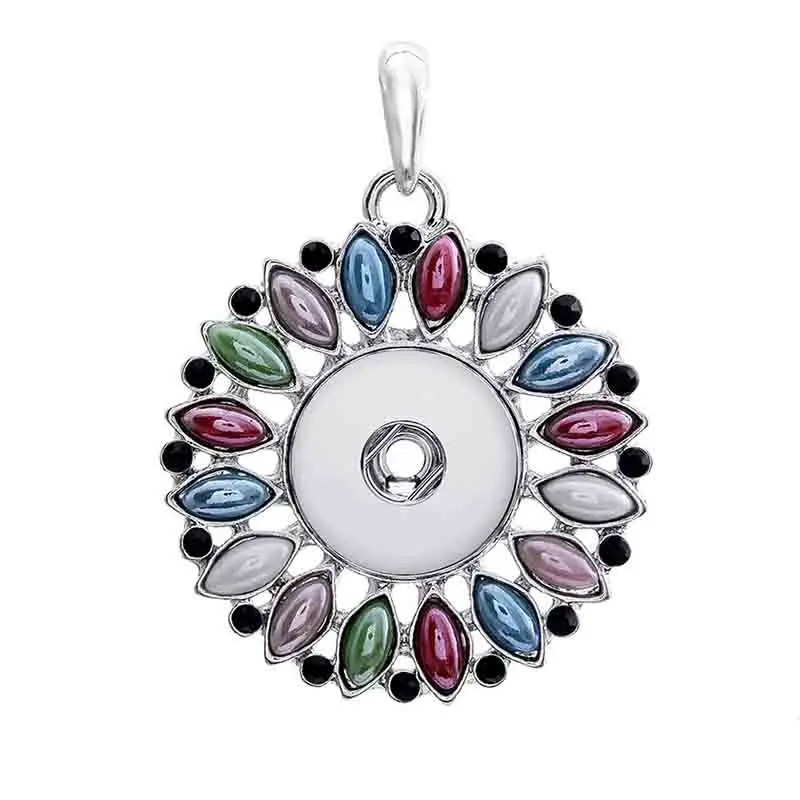high quality flower 045 Snap Button Jewelry Pendants Necklace Interchangeable Charm For Women(fit 18mm 12mm button) | Украшения и