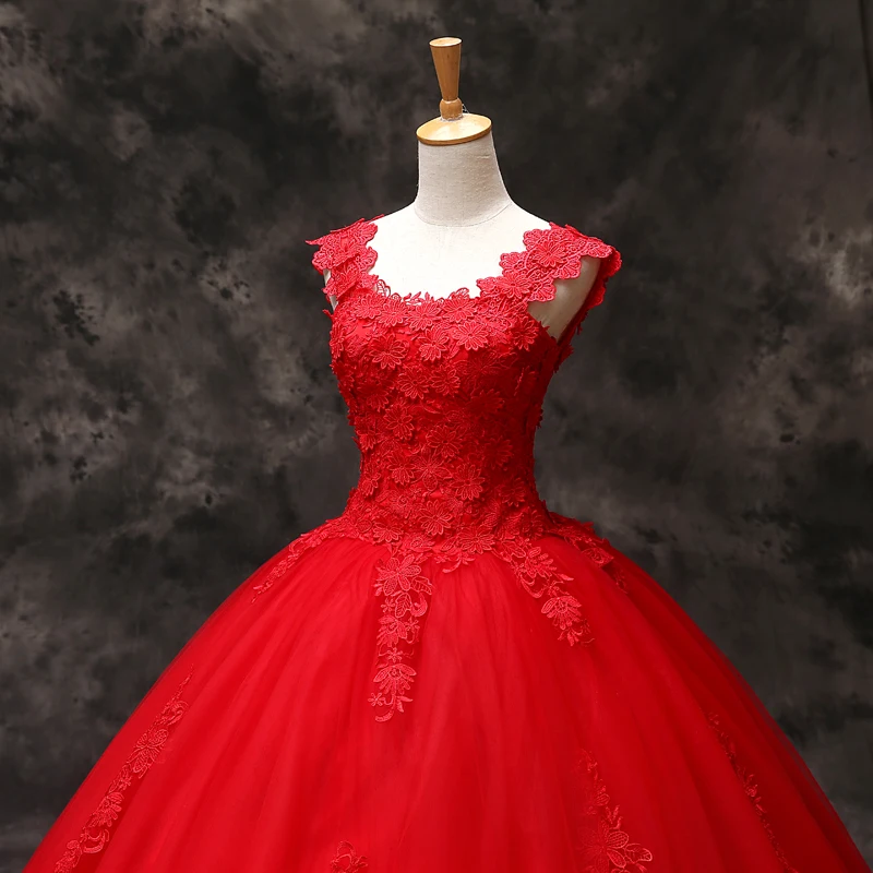 Красное Кружевное платье Quinceanera 16 платьев на 15 лет для бала маскарада распродажа