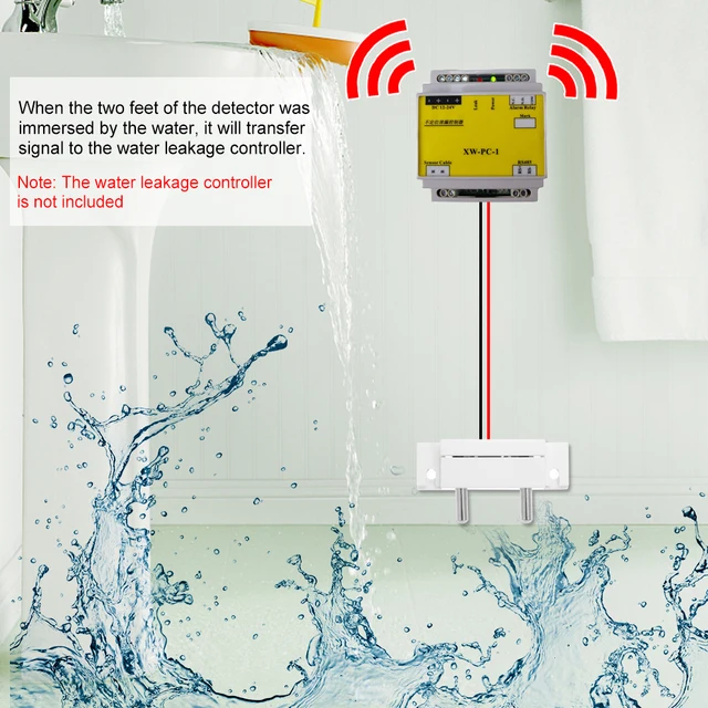Wired Water Immersion Sensor Water Level Overflow Alarm Leak Detector Switch Probe for smart home 2