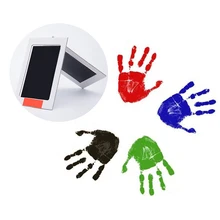 4 цвета на выбор отпечаток для ног специальная детская ручная печать и Штемпельная краска оставляют следов Детские сувениры черные красные следы