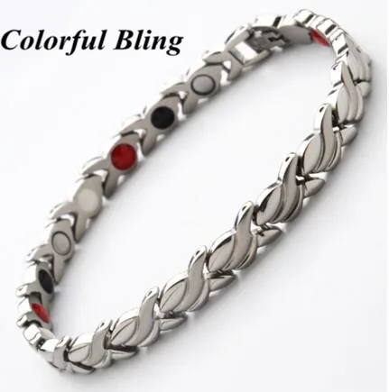 

New Hot Sale Fashion Women's 316 Titanium Steel Magnetic Health Bracelets Bangle Gift Neodymium Bracelet Healthy Benifits