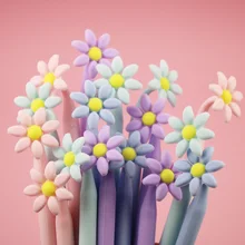 4 шт./партия креативная мягкая нейтральная гелевая ручка Маргаритка, милые Мультяшные канцелярские принадлежности