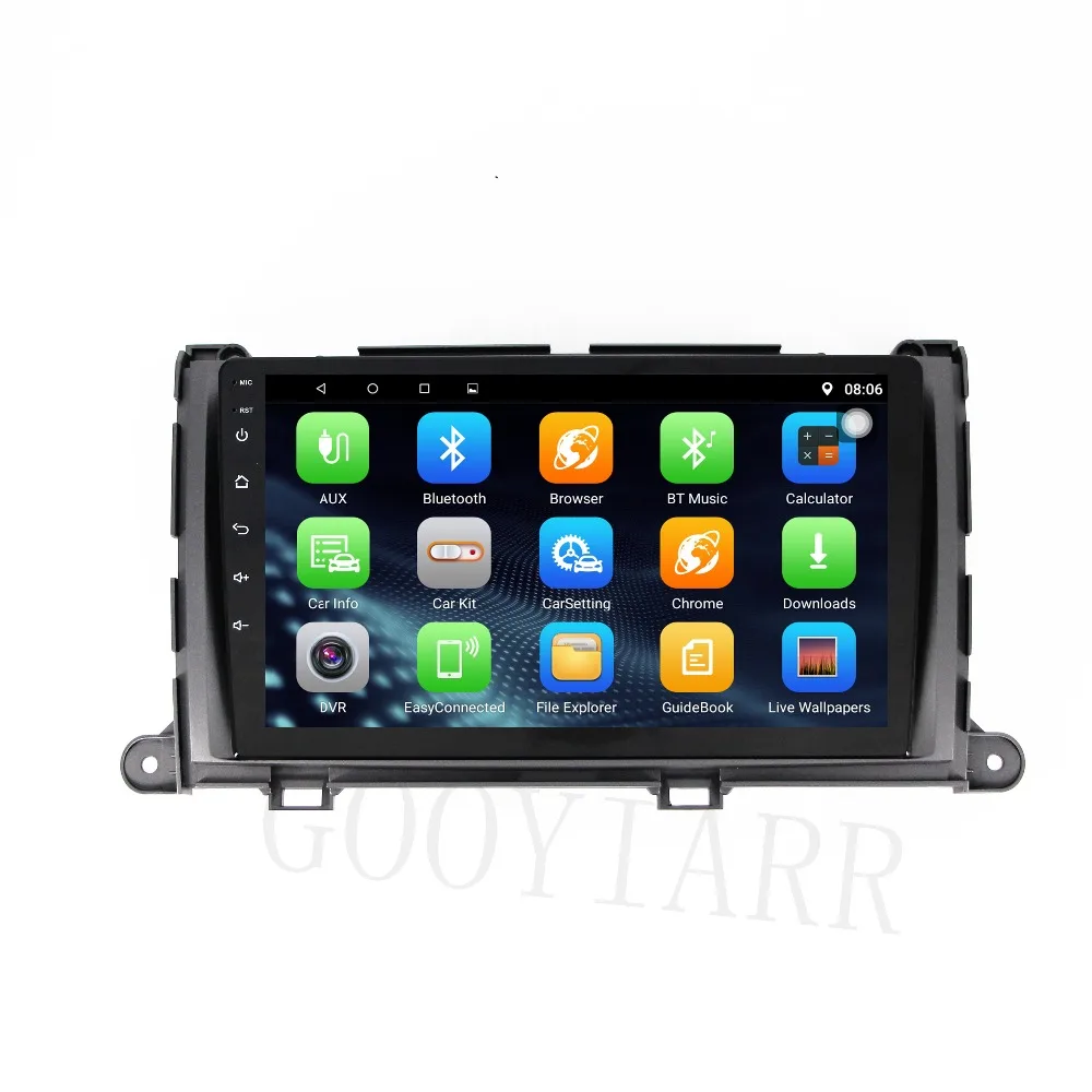 Clearance Quad core android Car Radio GPS Navigation Multimedia  Player for Toyota Sienna 2010-2014 with Audio Video Stereo FM WIFI BT 5