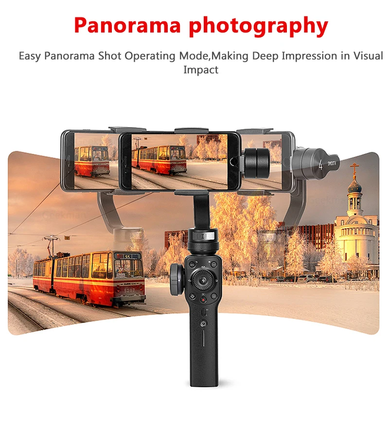 ZHIYUN Smooth 4 3 оси смартфон ручной карданный стабилизатор steadicam для iphone 6 X Экшн-камера huawei P20 Pro Gopro4 SJCAM