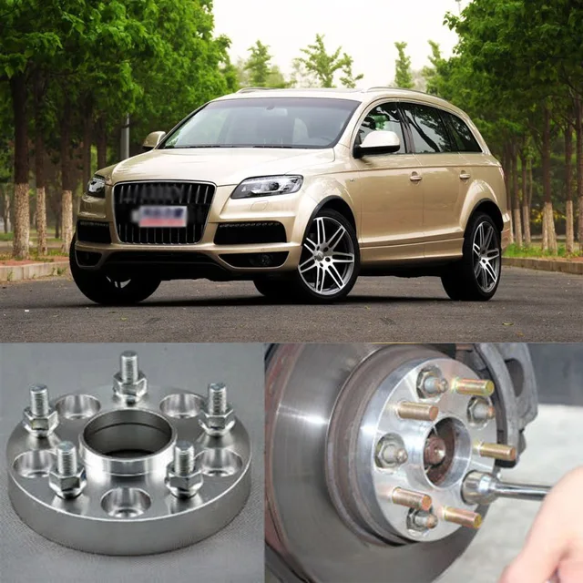 Buy Teeze 4pcs New Billet 5 Lug 14*1.5 Studs Wheel Spacers Adapters For Audi Q7