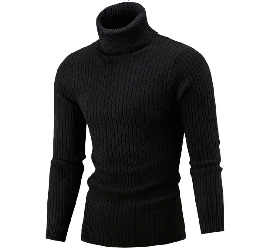 ZOGAA осень зима мужской свитер мужской водолазка сплошной цвет повседневные мужские свитера тонкий бренд трикотажные пуловеры Топы