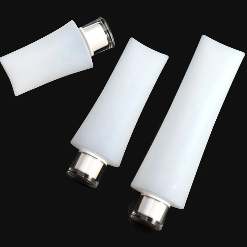 

1 Pc 30ml/50ml/80ml Inverted White Portable Silicone Refillable Bottles Traveler Packing Lotion Points for Packing Washing