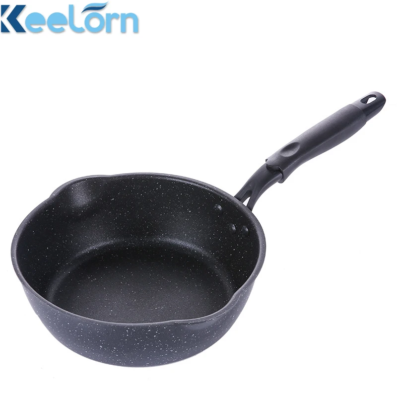 Keelorn High Quality 20cm Frying Pan Wok Soup Pots Rice Stone Nonstick