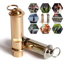 Нержавеющей стали наружный аварийный свисток дрессировка домашних животных свисток Серебряный, Золотой брелок