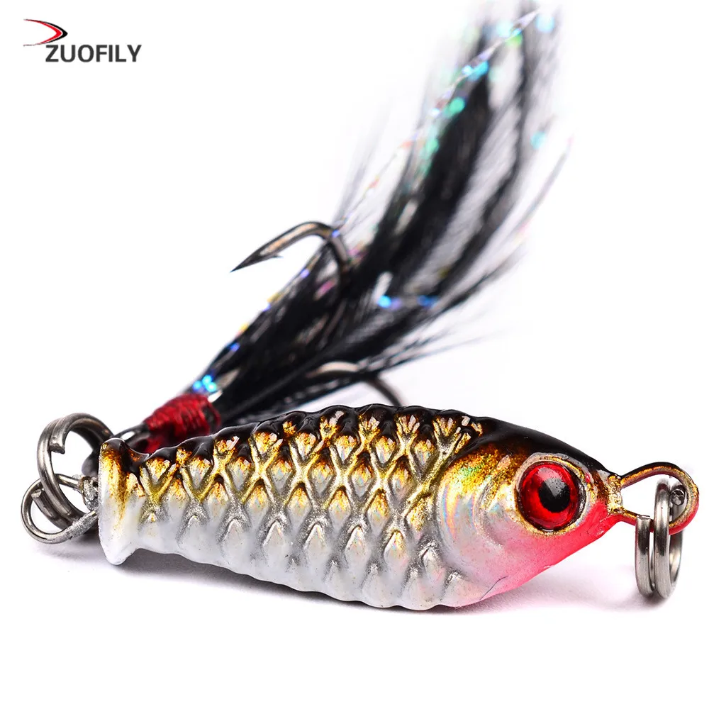 1pcs 5.3g swimbait Fishing Lure wobblers spinner metal lures vib Hard Baits With Feather Treble Hook spinnerbait fishing tackle