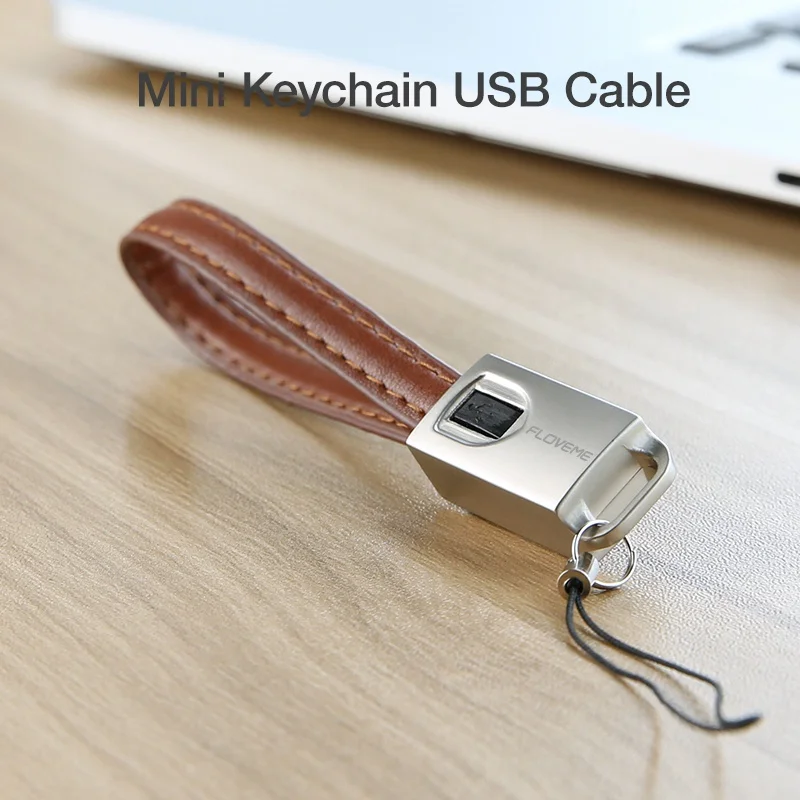 FLOVEME брелок USB кабель мини кожаный Micro USB кабели для мобильных телефонов 2A быстрое зарядное устройство Шнур для передачи данных для samsung Xiaomi зарядка