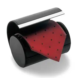 Нежный Формальные Цилиндр Стиль Мужские шикарная булавка для галстука Tie Box Дело Организатор (черный)