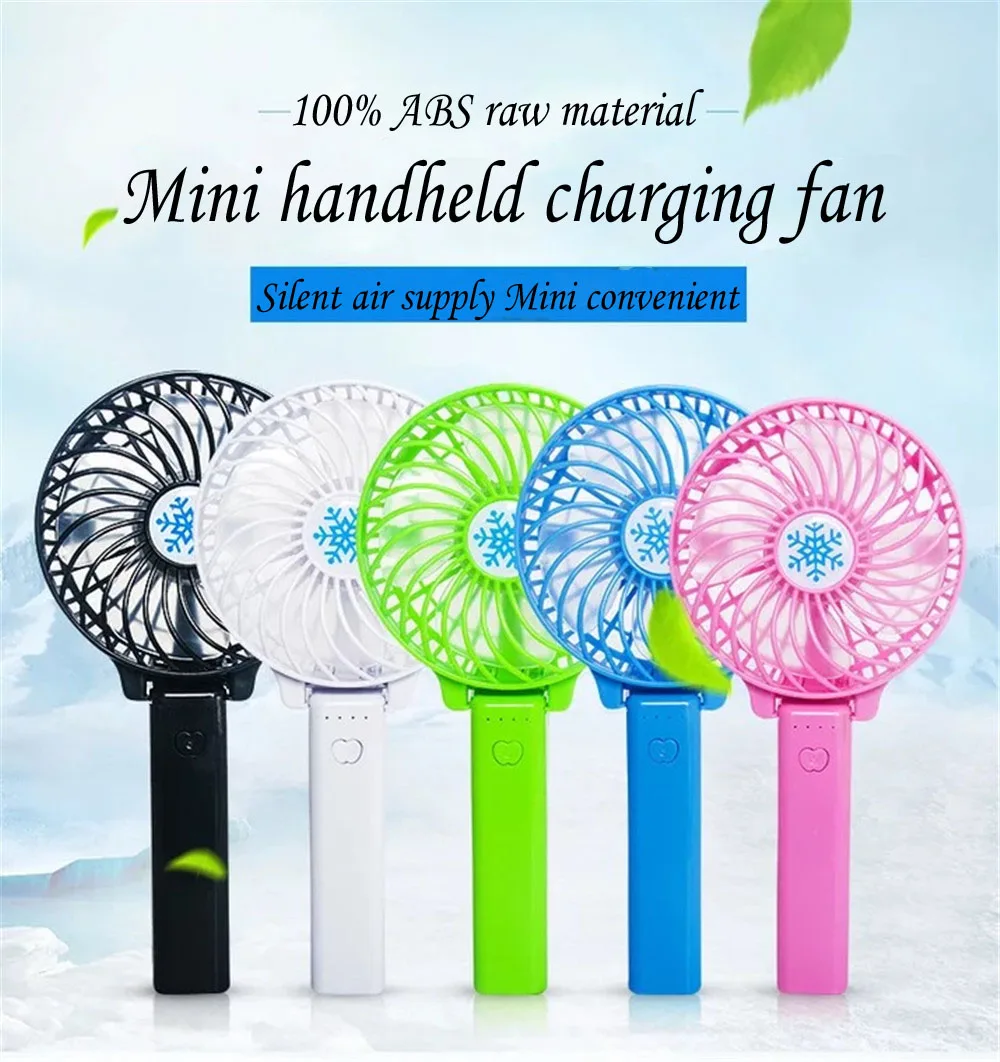 

Foldable Hand Fans Battery Operated Rechargeable Handheld Mini Fan Electric Personal Fans Hand Bar Desktop Fan