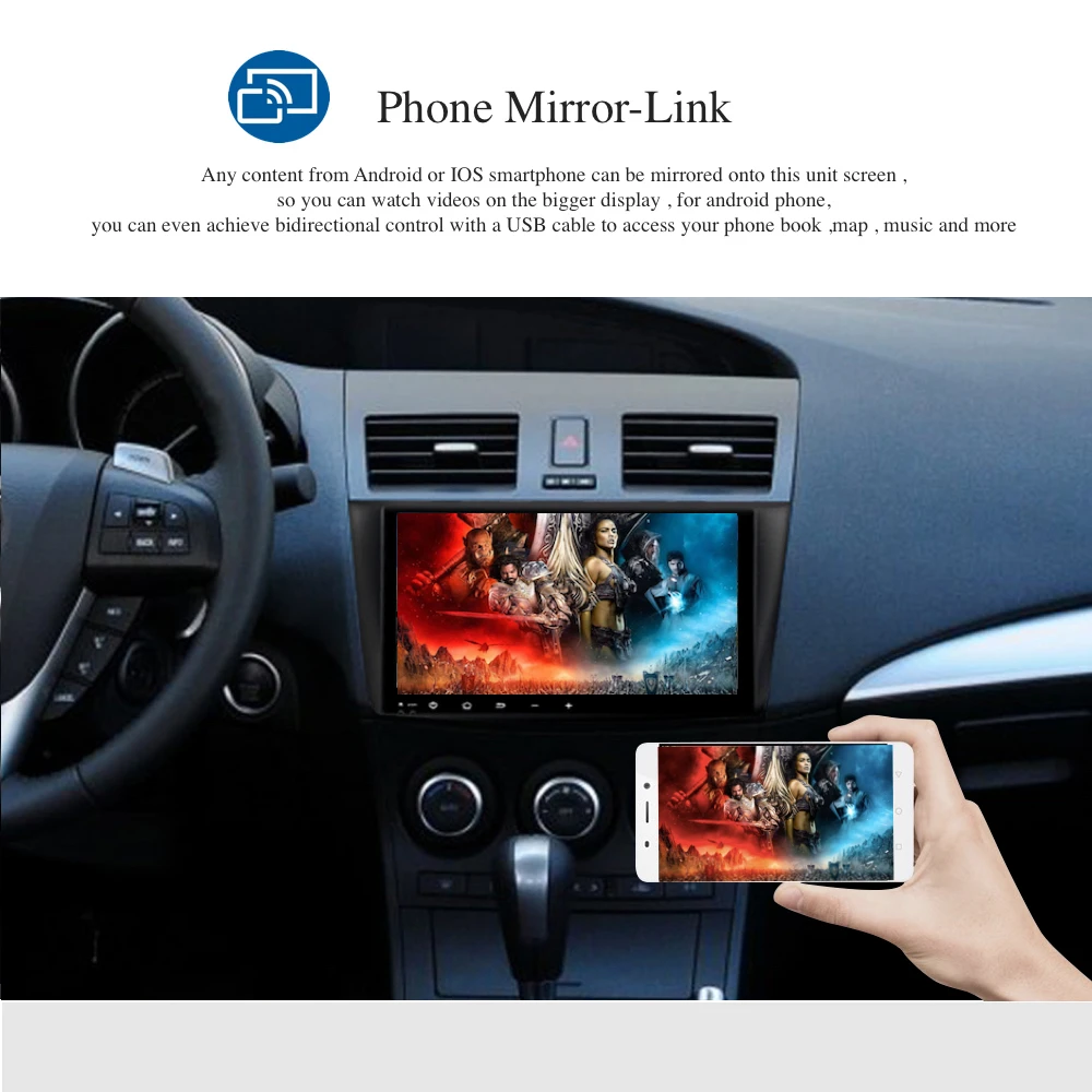 Flash Deal 9" Android 8.0/7.1 1 din Car Radio for Mazda 3 2010 2011 2012 Multimedia Built-in Wifi Bluetooth GPS Mirrorlink Headunit 3