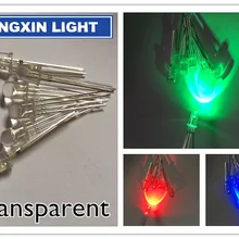 20 шт. 5 мм полноцветный светодиодный RGB красный/зеленый/синий общий анод/катод четыре фута прозрачный высокий светильник цветной светильник 5 мм диод красочный