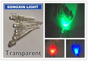 

20PCS 5mm full-color LED RGB red/green/blue Common Anode/Cathode Four feet transparent highlight color light 5mm diode colorful