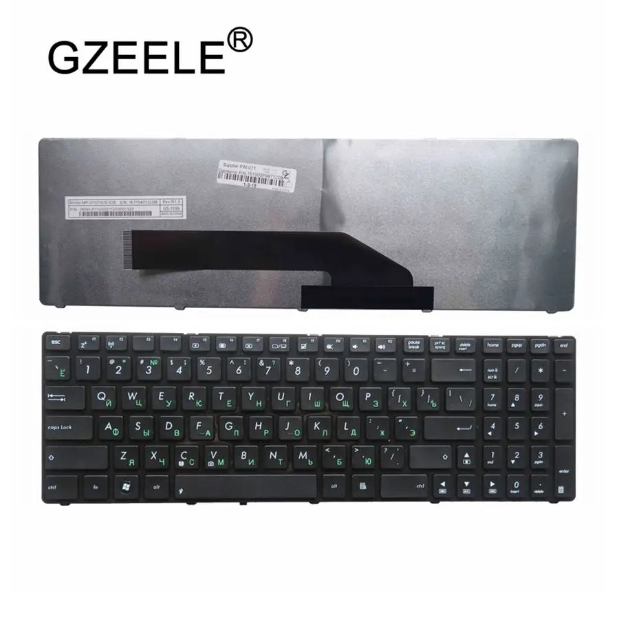 GZEELE Новая русская клавиатура для ноутбука ASUS M60 M60W K61 K50 X5DI X5IC X5DC X66IC K50IN K70IN K50I RU черная рамка