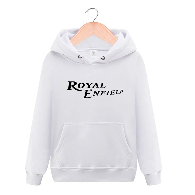 Новая хлопковая Мужская и Женская Осенняя Толстовка Royal Enfield с принтом мотоцикл