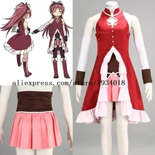 Fantasia personalizada puella magi madoka, fantasia cosplay de kyoko, roupas de anime para halloween