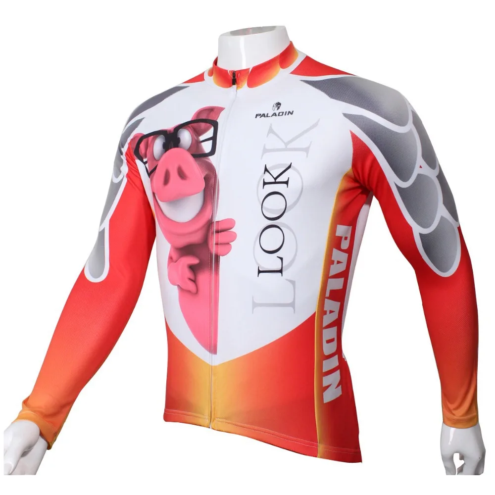 

PALADIN " Pig " Mens Long Sleeve Cycling Jersey Bike Shirt Cycling Clothing