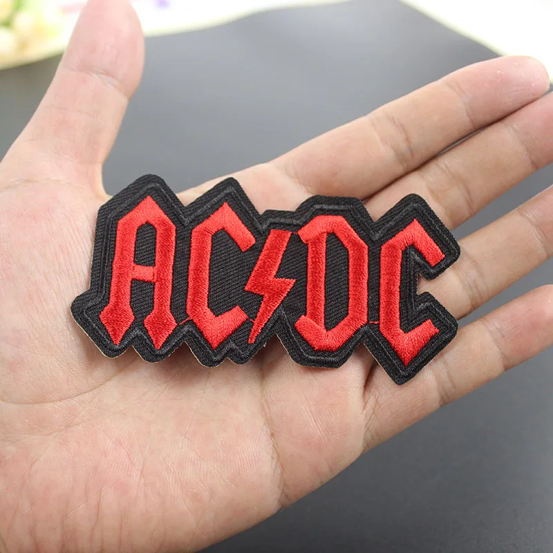 ACDC AC/DC Музыка рок группа патчи Вышивка панк значок Железный на DIY для наклейка на одежду ткань 20 шт./лот