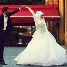 Custom Made Romantic Saudi Arabia Long Sleeve Wedding Gowns Designer Crystal Wedding Dresses DG0078 afc asian cup 2019 lebanon saudi arabia