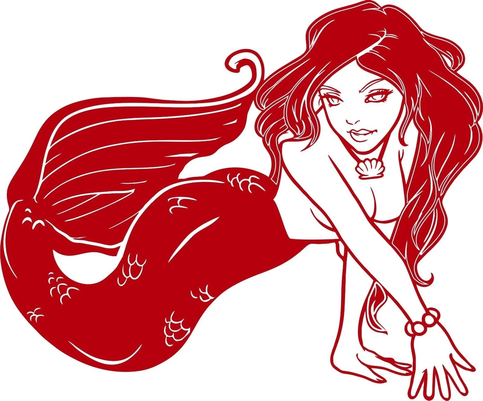 Для Mermaid Fantasy Ocean Sea Girl Fish Car Truck Window виниловая переводная наклейка для ноутбука