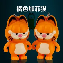 Garfield LED sound light keychains flashlight sound ring kids toys cute cartoon Garfield keychains gift free dhl wholesales