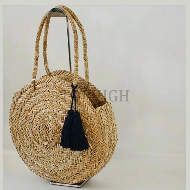 Us 20 99 30 Off Newly Rattan Bag Plain Crossbody Beach Knot Garden Style Round Straw Special Promotion Bags For Women 2018 In Shoulder