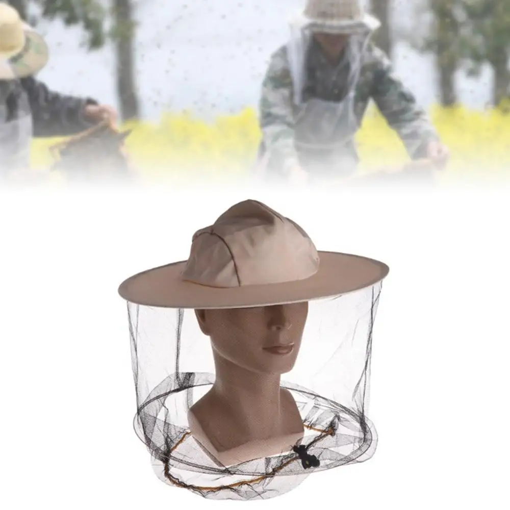 Adjustable Strap Beekeeper Beekeeping Anti-bite Hat With Face Protective Net, Outdoor Anti-mosquito Mask Cap