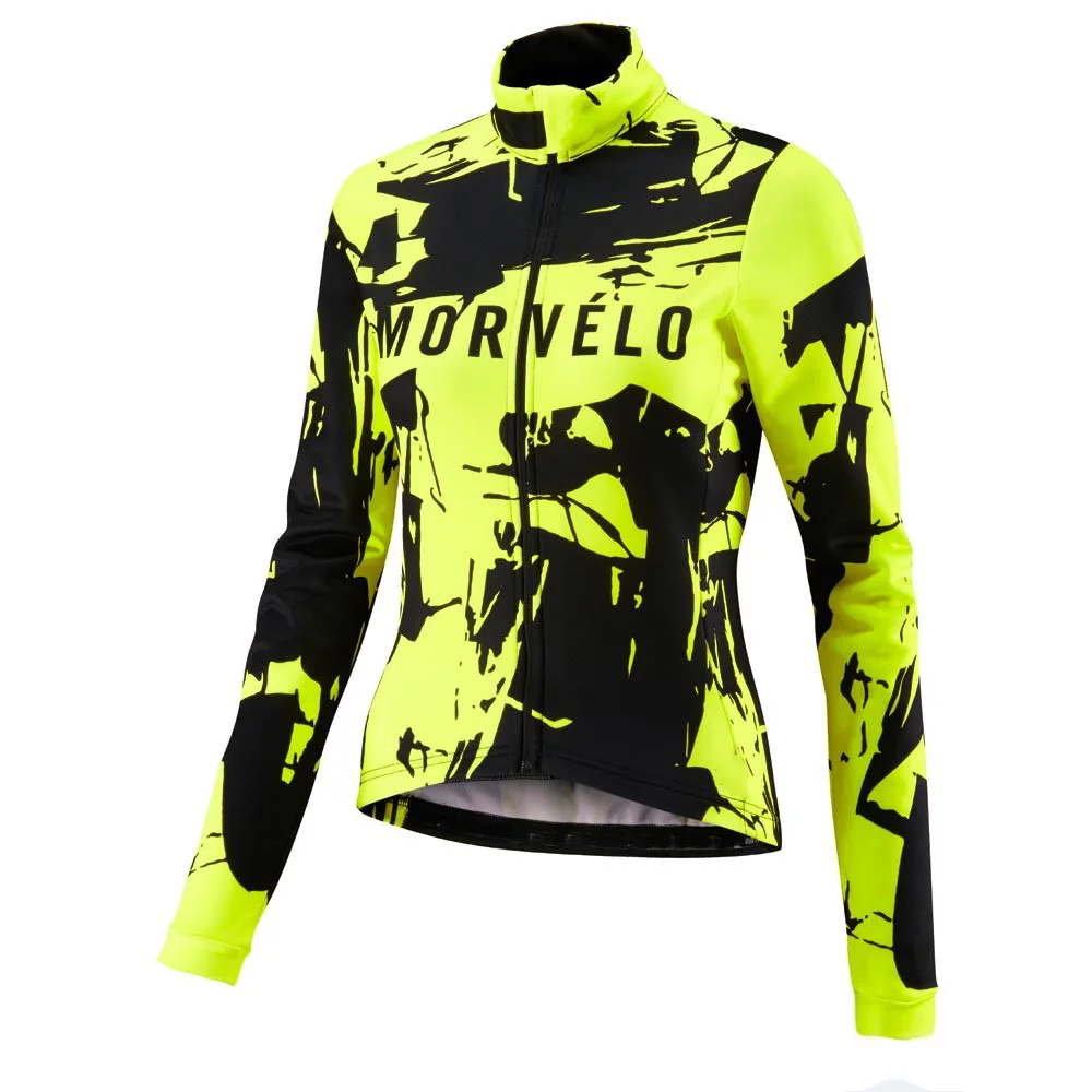Morvelo Womens Road Standard Jersey Yellow Spring/autumn Bike Ladies