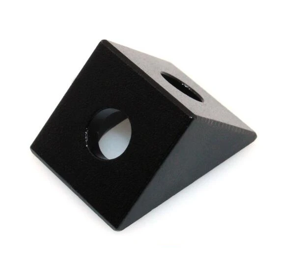 

1 PCS Micromake 3D Printer Parts Openbuilds Black Angle Connector Triangular Aluminum Piece Blast Oxidation