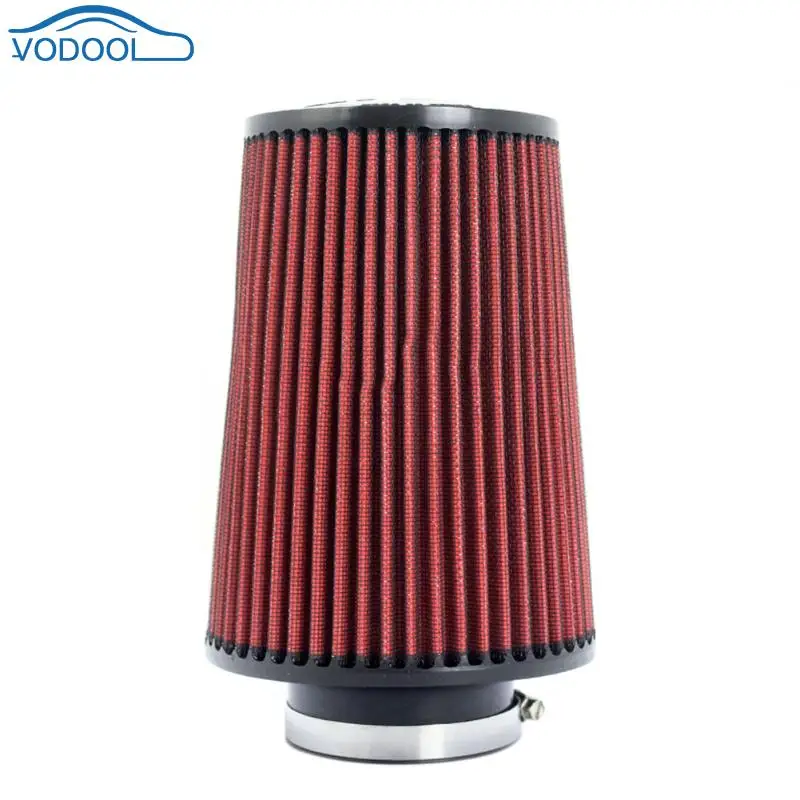 

Universal 76mm/3in Automobile Cone Shaped High Flow Cold Air Intake Mesh Filter For Engine Red Car Accessaries