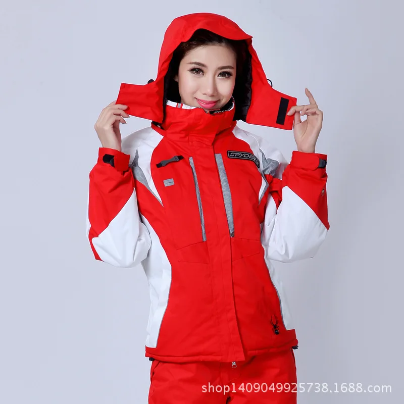 Спорт на открытом воздухе теплый ветер зимняя женская Лыжная альпинистская Кемпинг Пешие Прогулки кусок костюм куртка большой размер сноуборд куртка для женщин