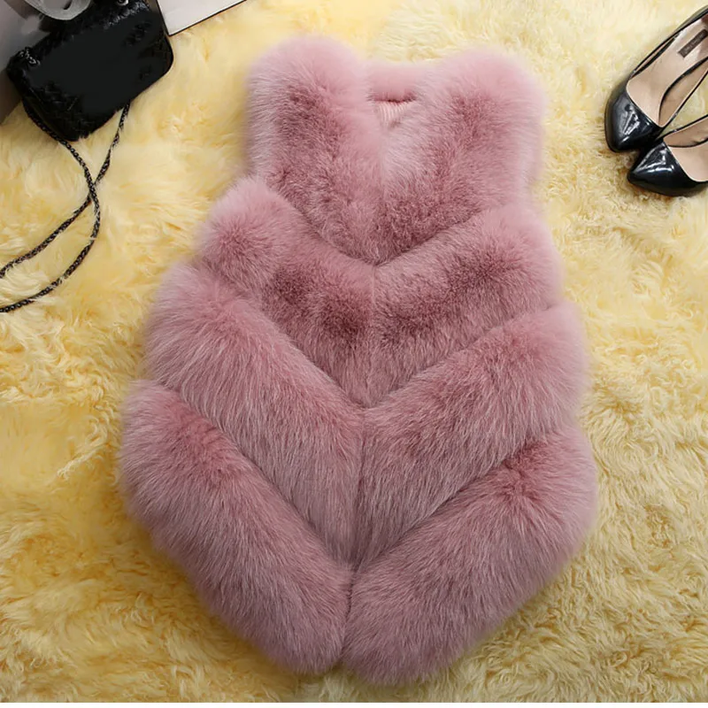 MCCKLE Women Faux Fur Vest 2018 Autumn Winter Fashion Slim Sleeveless Fox Fur Coat Female Warm Solid Casual Faux Fur Waistcoat