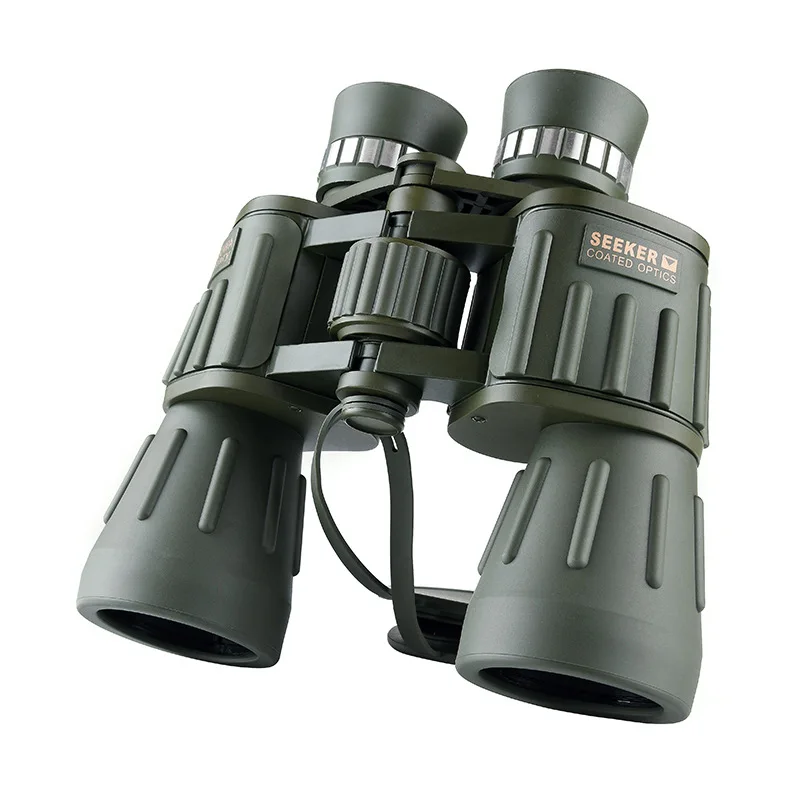 10X50 الصيد مناظير تلسكوب عالي الوضوح منخفضة ضوء مستوى للرؤية الليلية الحياة للماء FMC فيلم الأخضر حقل نظارات