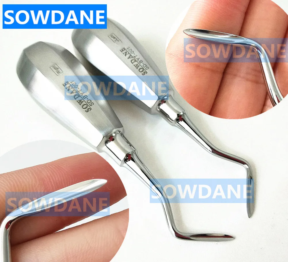 

2 pcs/set Dental Extraction Minimally Invasive German Stainless Steel Dental Elevator Oral Tooth Loosening Root Extraction Kit