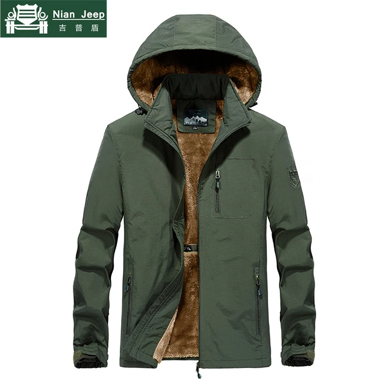 

2018 Winter Jacket Men Brand Military Thicken Warm Jackets Wool Liner Windbreaker Hooded Collar jaqueta masculina Big Size M-4XL