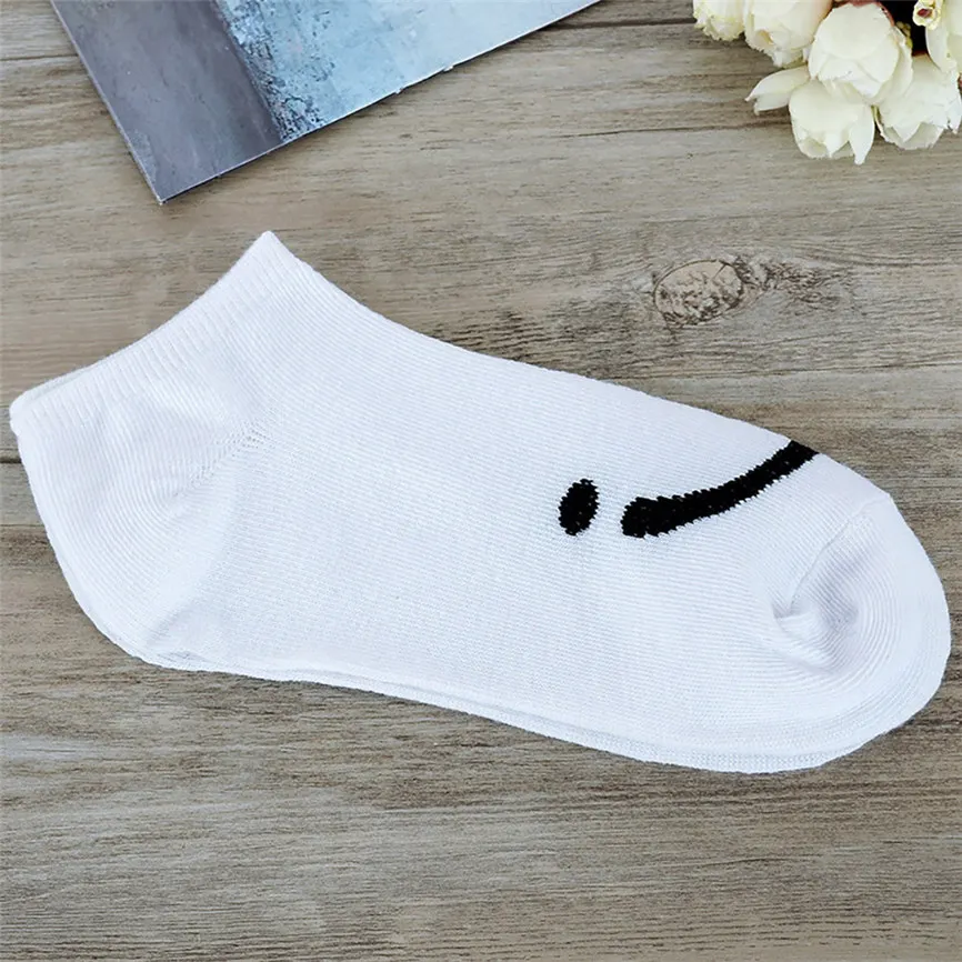 

1 Pairs Cute Casual Work Business Sock Women&Men Ankle Socks Candy Color Smile Cotton Cartoon Short Sock Short Dropshipping