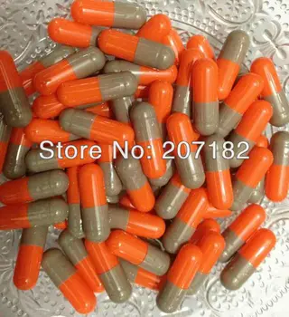 

(10,000pcs/pack) Size 0 Grey Gray/Orange Color Hard Gelatin Capsule, Empty Capsule---Separated & Joined Available