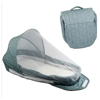 

Baby Foldable Crib Travel Portable Newborn Bed Sleeping Basket Bassinet Multifunctional Portable Baby Crib with Mosquito Netting