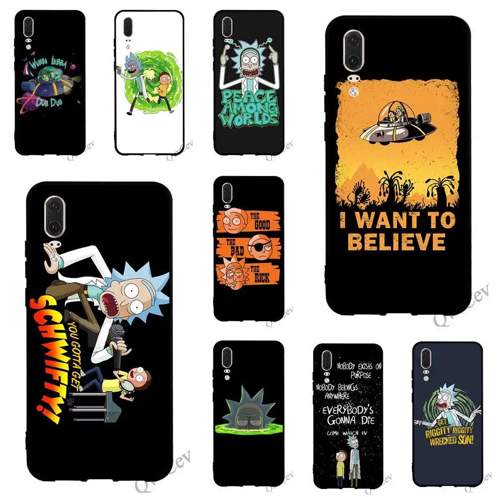 

Hybrid Rick And Morty Phone Cover for Huawei Mate 20 Pro Case 10 P8 P20 P10 P9 Lite Mini P Smart Shell