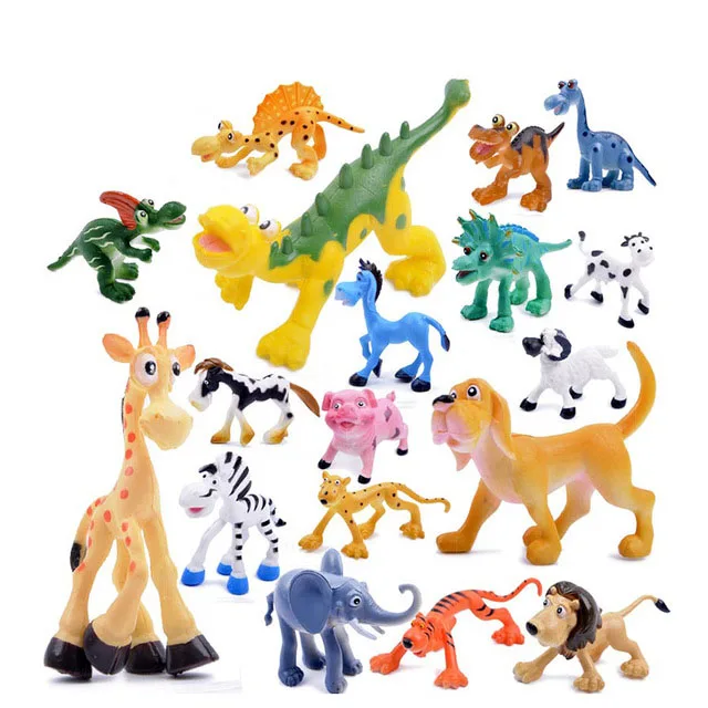 6 паззл Маленький Изысканный мультфильм дикое животное, Тигр Зебра модель слона украшение дома детские развивающие игрушки