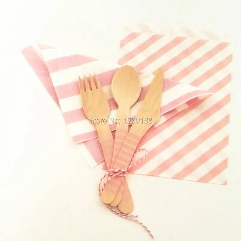 pink striped set